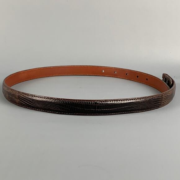 PAT AREIAS Size 29 Brown Lizard Belt Strap